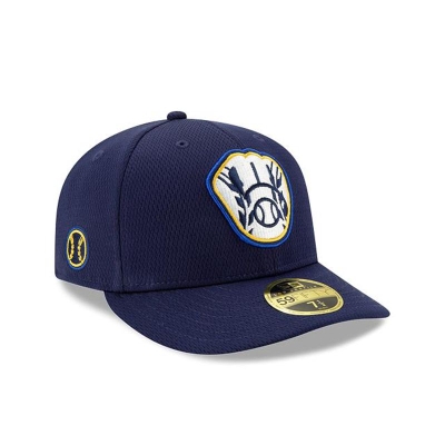 Sapca New Era Milwaukee Brewers MLB Batting Practice Low Profile 59FIFTY Fitted - Albastri